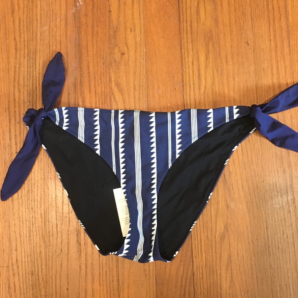 Lemlem Navy and Black Geometric Bikini Bottom